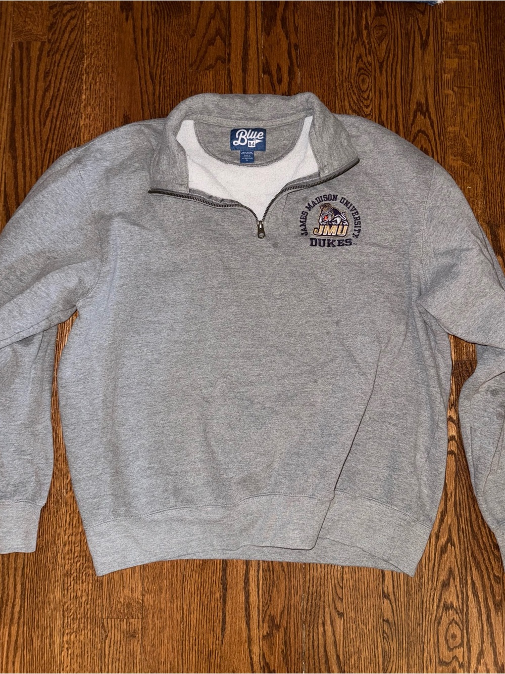 Blue 84 Gray James Madison University Dukes Half-Zip Pullover